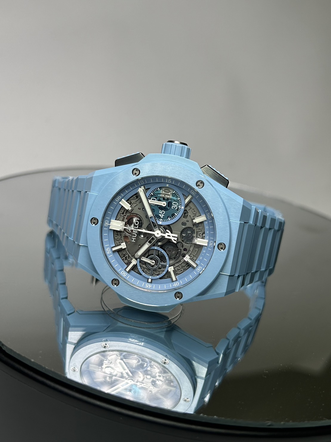 【限定250本】HUBLOT(ウブロ)・ビッグバンスカイブルー【2022年8月印】【中古美品】【451.EX.5120.EX】