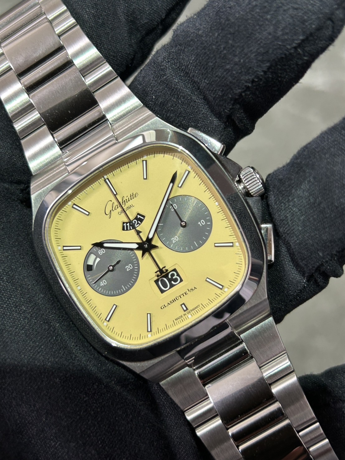 【100本限定】GLASHUTTE ORIGINAL (グラスヒュッテオリジナル) セブンティーズ【2024年1月印】【中古美品】【1-37-02-14-02-70】
