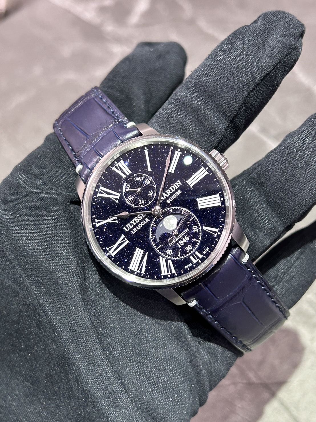 【限定300本】ULYSSE NARDIN(ユリス ナルダン)・マリーントルピユール【2023年8月印】【中古美品】【1193-310LE-3A-AVE/1A】