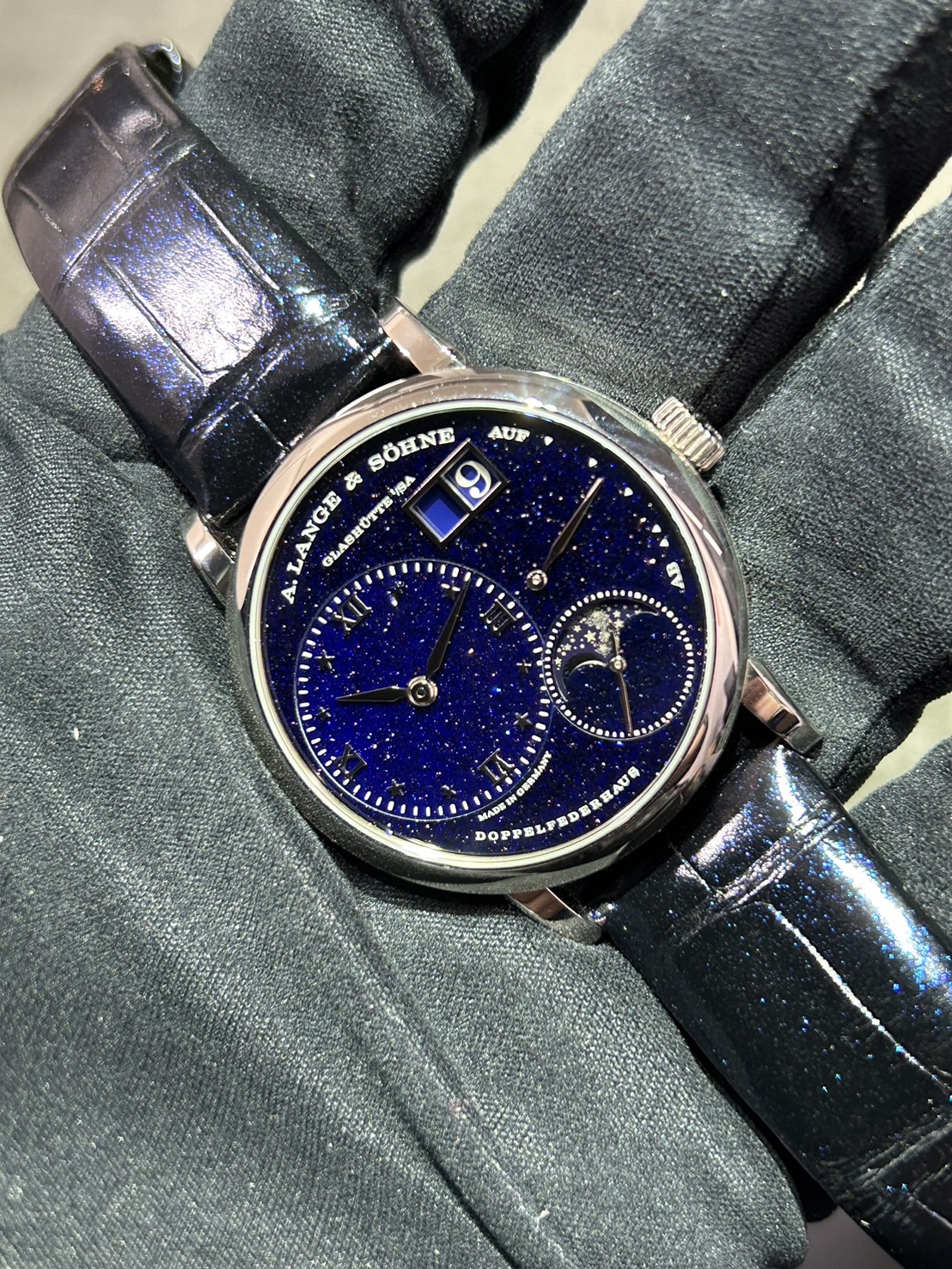 【3月30日取り下げ予定】A.LANGE&SOHNE( A.ランゲ&ゾーネ)・リトルランゲ1・アベンチュリンダイヤル【2023年9月印】【中古品】【182.086】