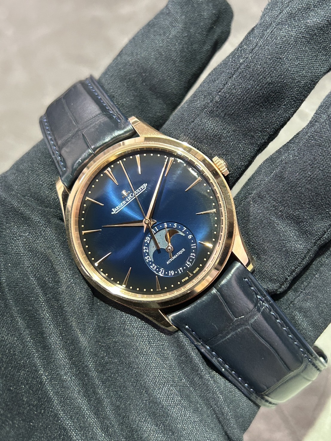 【Dバックル付き】JAEGER-LECOULTRE(ジャガールクルト)・マスター ウルトラスリム ムーン【保証書期限2032年1月迄】【中古美品】【Q1362580】