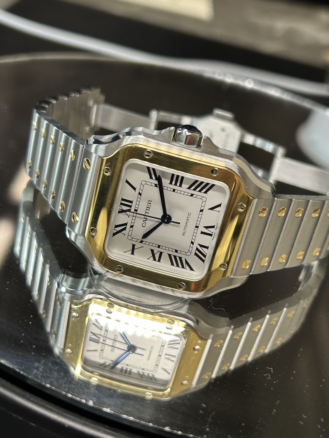 新品 カルティエ Cartier 腕時計用 ベルト ライトブルー クロコダイル