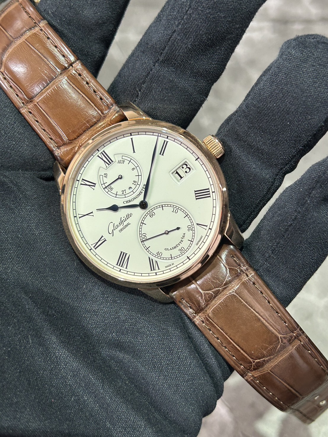 GLASHUTTE ORIGINAL (グラスヒュッテオリジナル) セネタ・クロノメーター【2023年9月印】【中古美品】【1-58-01-02-05-01】