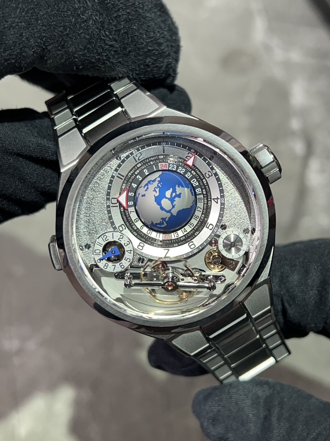 【限定66本】GREUBEL FORSEY(グルーベル フォルセイ) GMTバランシエール コンヴェクス【2023年年10月印】【中古美品】【p01107】
