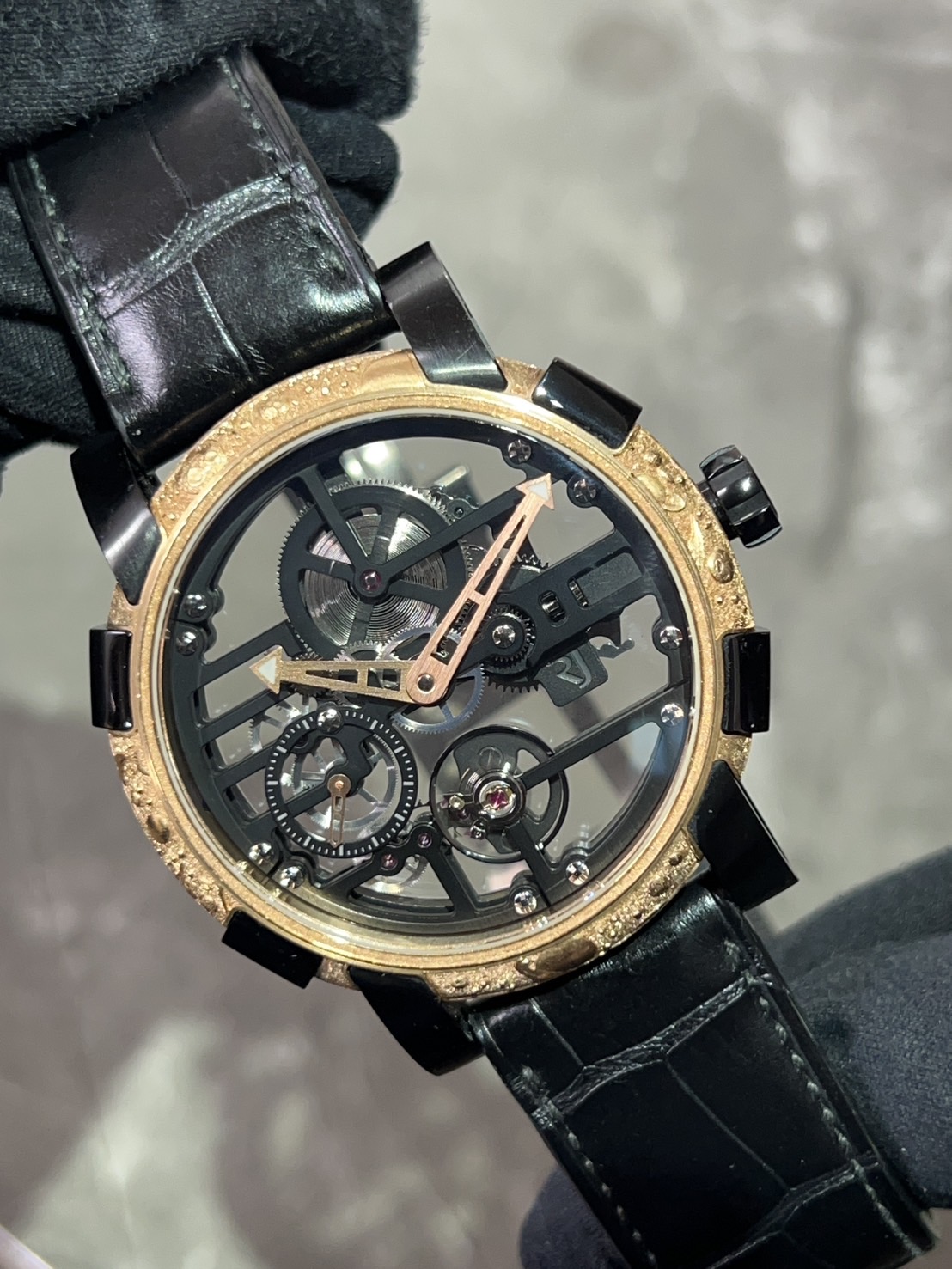 【限定9本】Romain Jerome(ロマン・ジェローム) スカイラブ 48 レッド エングレーブ【2017年7月印】【中古品】【RJ.M.AU.031.05】