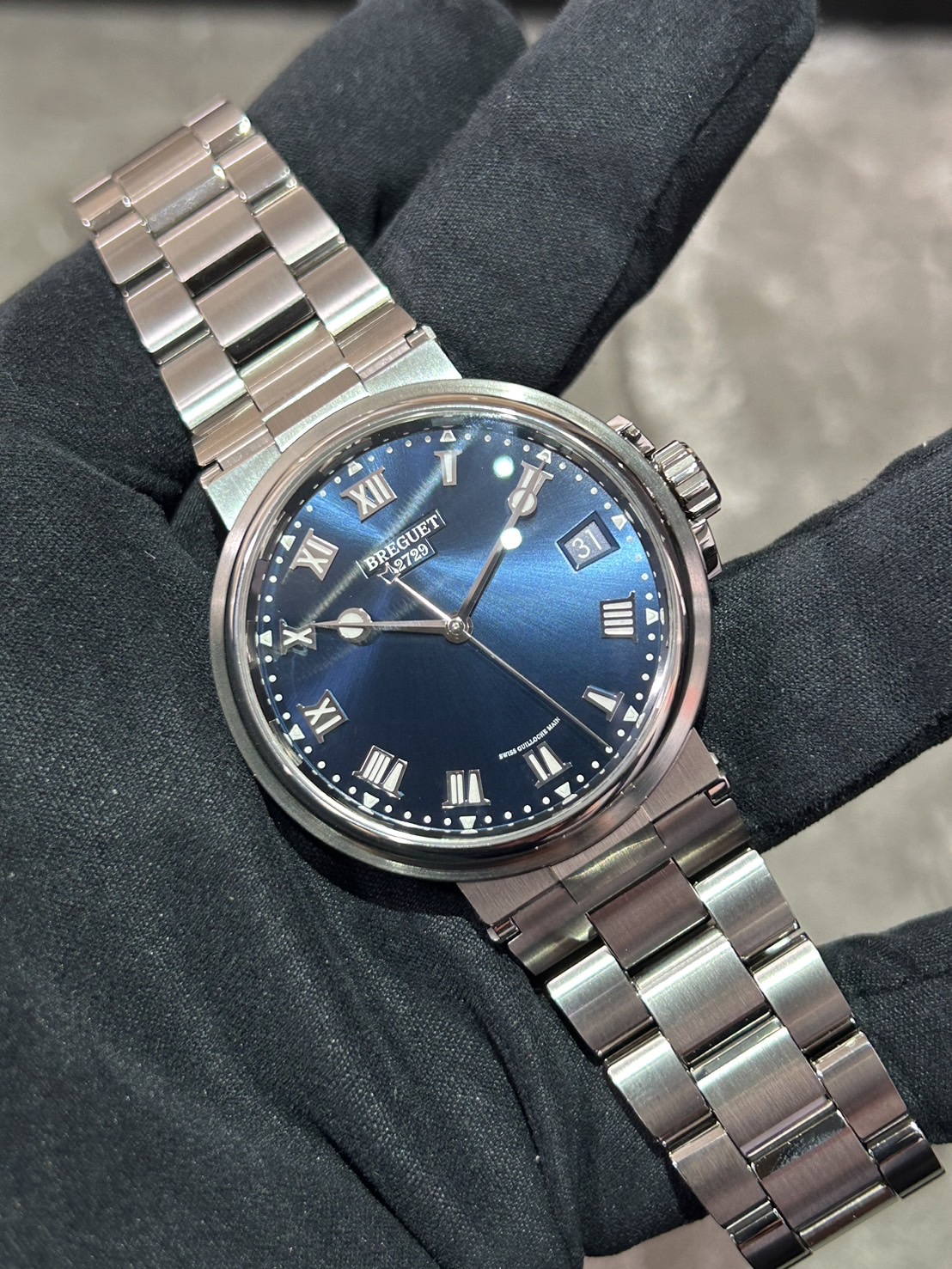 23日19時まで取り置きBREGUET(ブレゲ)・チタン マリーン【2022年9月印】【極美品中古】【5517TI/Y1/TZ0】
