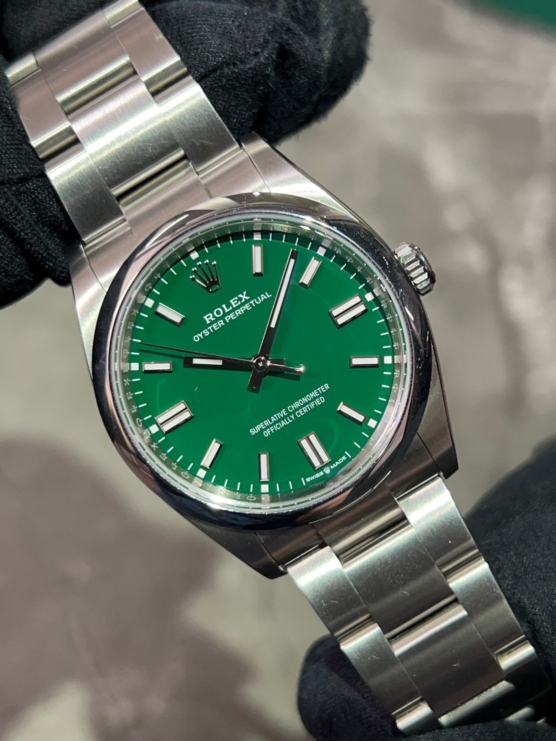 ROLEX(ロレックス) オイスターパーペチュアル36 グリーン【2024年9月印】【中古品】【126000】