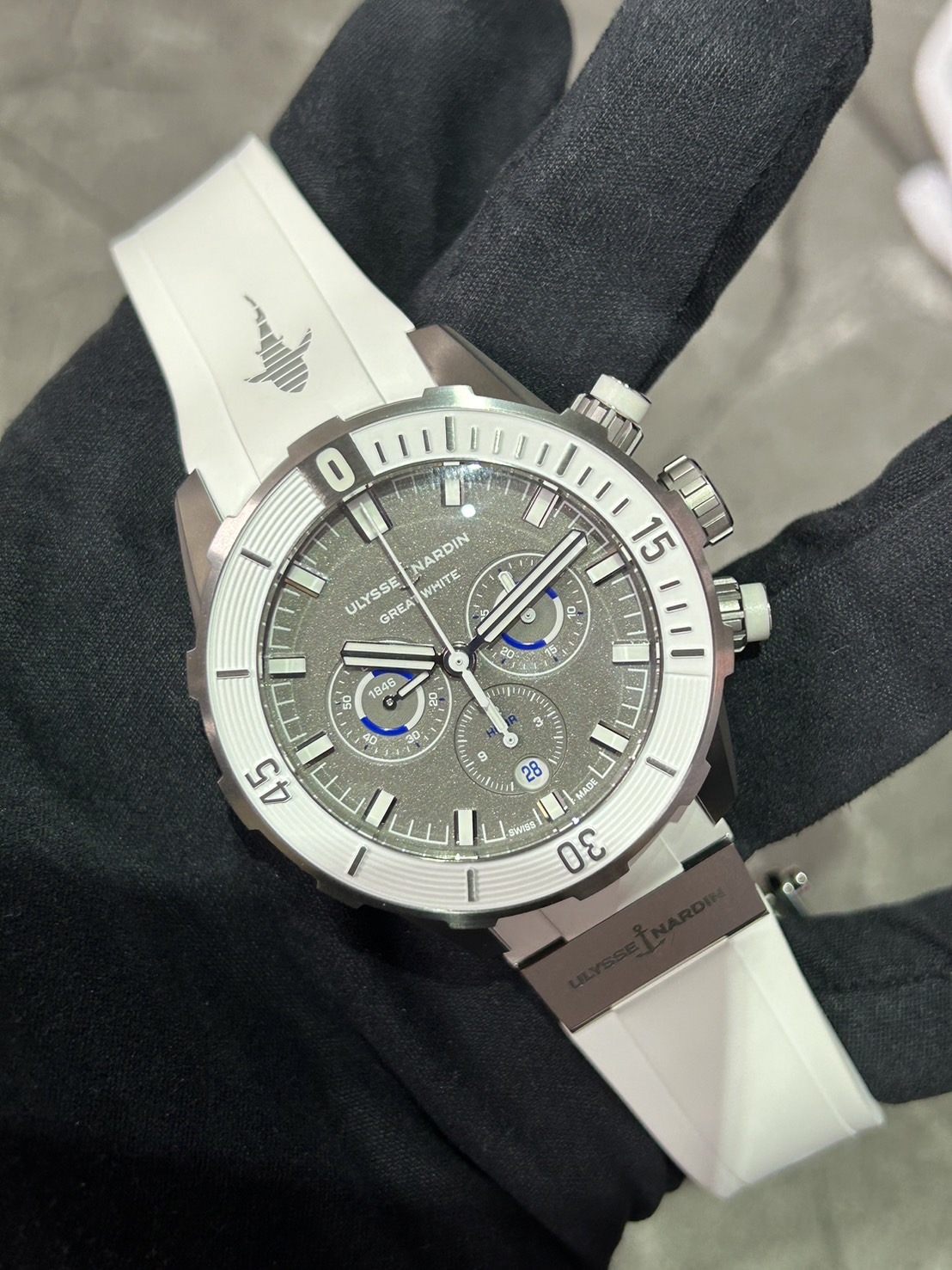 【300本限定】ULYSSE NARDIN(ユリス ナルダン)・ダイバークロノグラフ【2022年9月印】【中古品】【1503-170LE-1A-GW/3A】