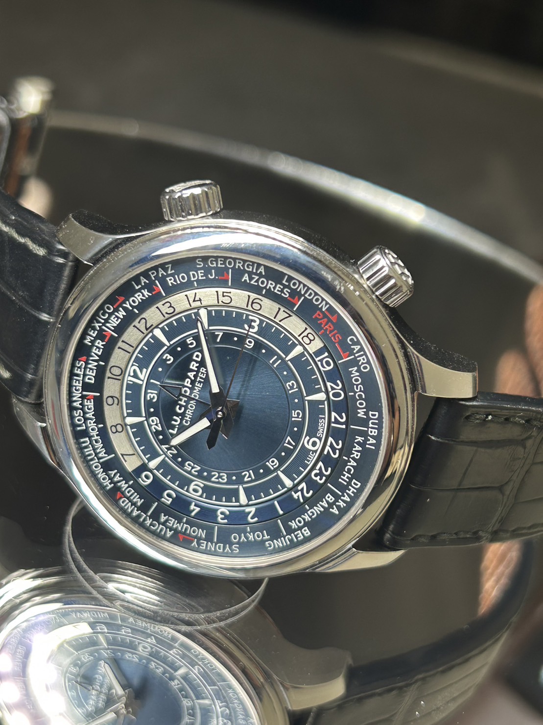 【15本限定】 CHOPARD(ショパール)・L.U.C タイムトラベラーワン【2022年2月印】【中古品】【168574-3003】