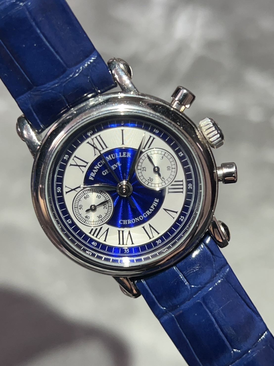 FRANCK MULLER(フランクミュラー) ラウンド クロノグラフ【2022年12月印】【中古品】【2865NA OG Blue】
