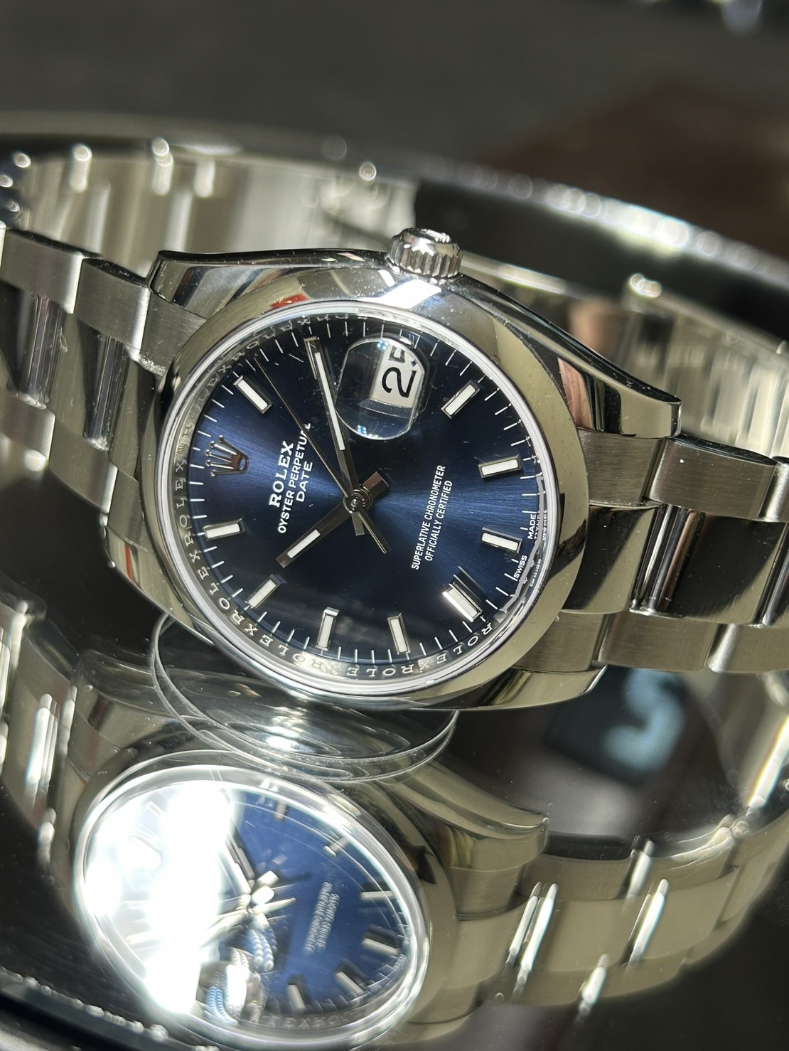 ROLEX（ロレックス）・オイスターパーペチュアルデイト【2021年8月印】【中古美品】【115200】