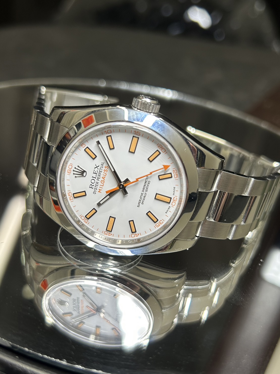 ROLEX（ロレックス）・ミルガウス・トロピカルマンゴー【2010年4月印（V番）】【中古品】【116400】