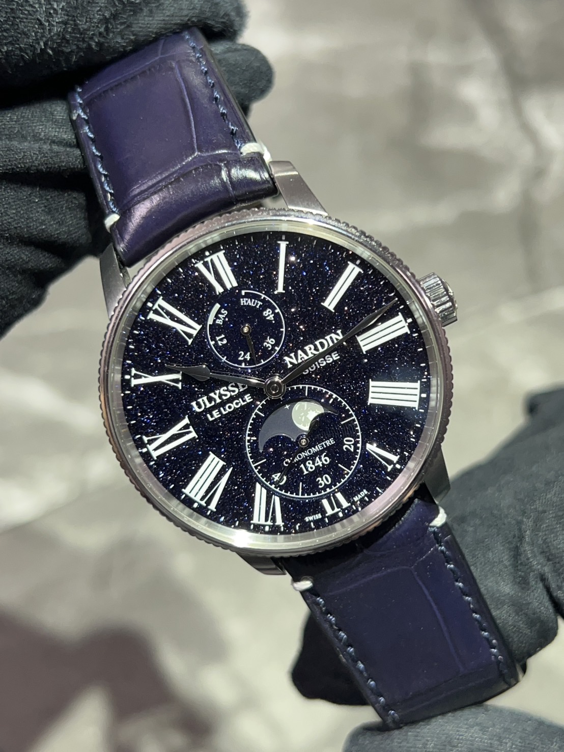 【限定300本】ULYSSE NARDIN(ユリス ナルダン) マリーン トルピユール【2024年4月印】【極美品中古】【1193-310LE-3A-AVE/1A】