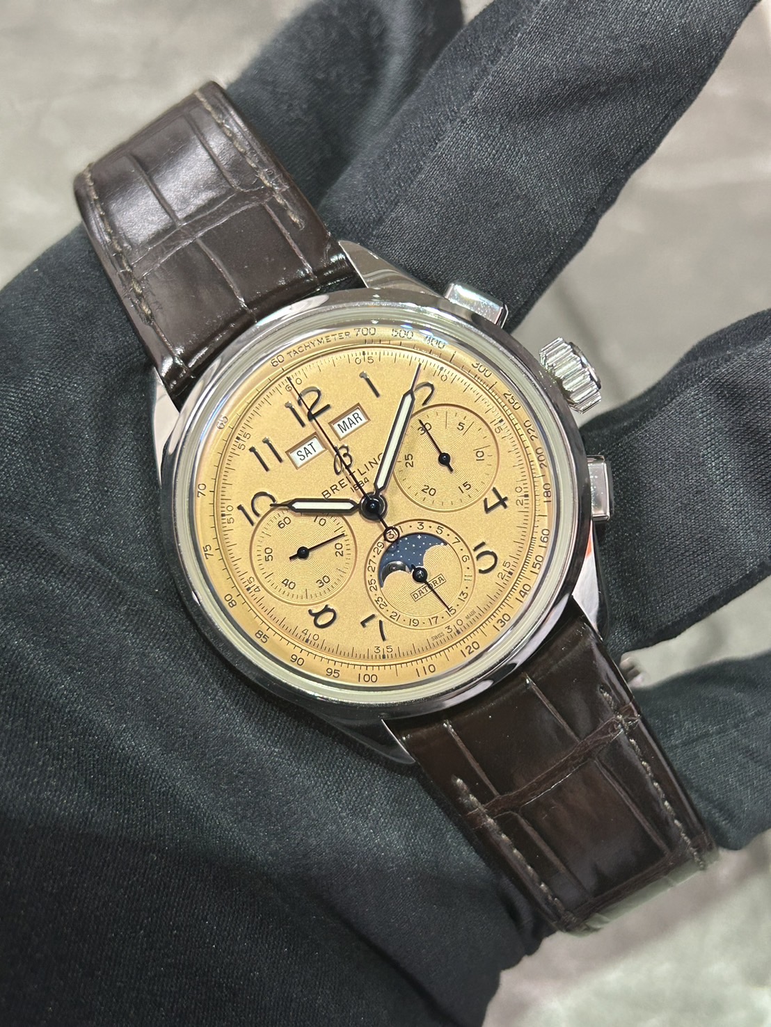 【ステンレスブレスつき】BREITLING(ブライトリング) プレミエ B25 ダトラ 42【2021年12月印】【中古品】【AB2510201K1P1】
