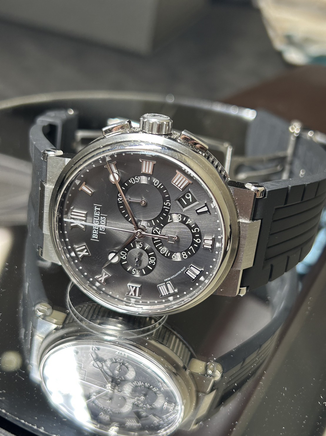 BREGUET(ブレゲ)・マリーン・クロノグラフ【2020年8月印】【中古品】【5527TI/G2/9WV】