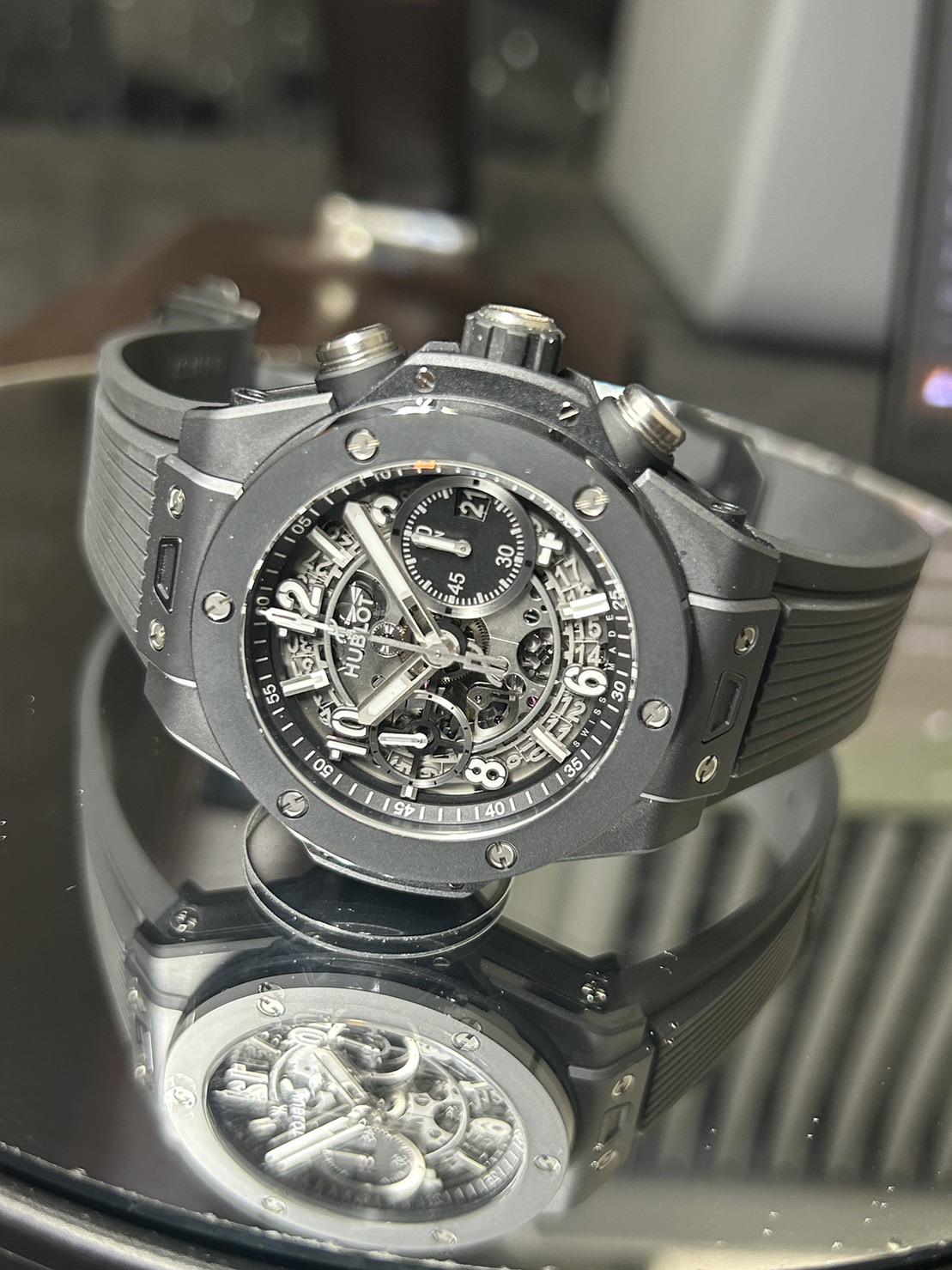 HUBLOT(ウブロ)・ビッグ・バンウニコ・ブラックマジック【2022年4月印】【中古美品】【441.CI.1171.RX】