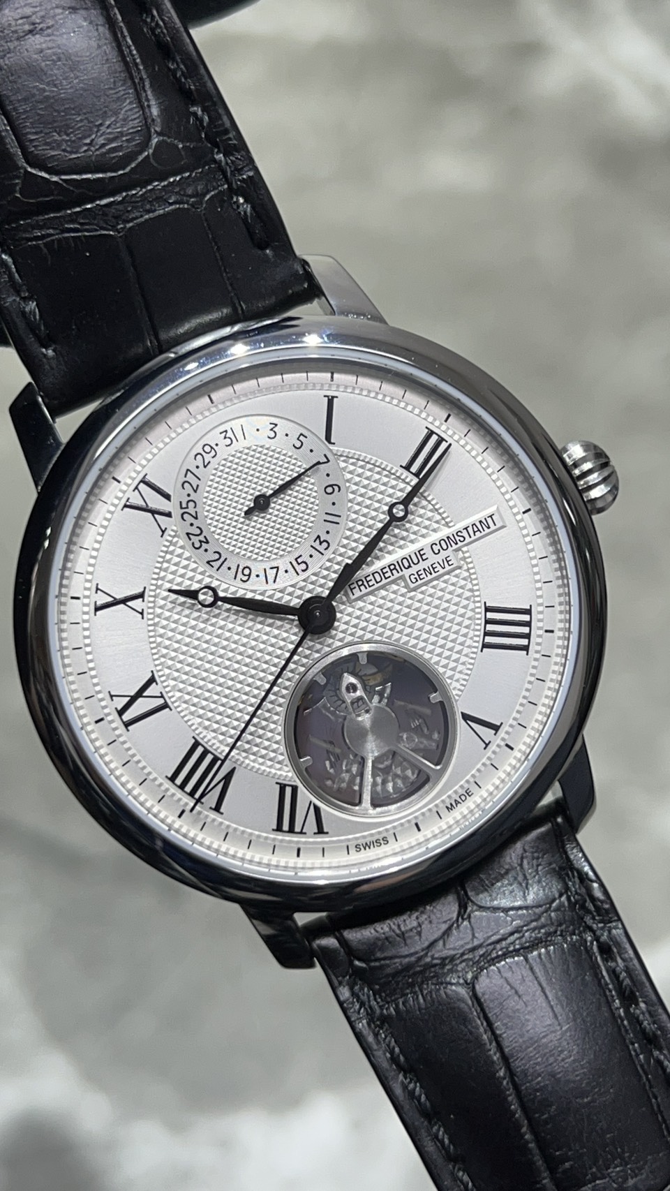 【限定810本】FREDERIQUE CONSTANT (フレデリックコンスタント) スリムライン モノリシック マニュファクチュール【2022年8月印】【中古美品】【FC-810MC3S6】