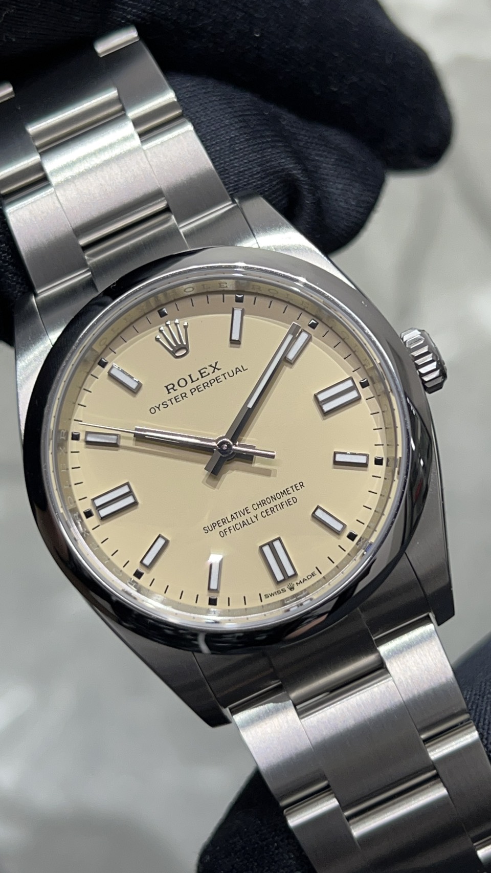ROLEX(ロレックス) オイスターパーペチュアル36 ベージュ 【2026年2月印】【極美品中古】【126000】