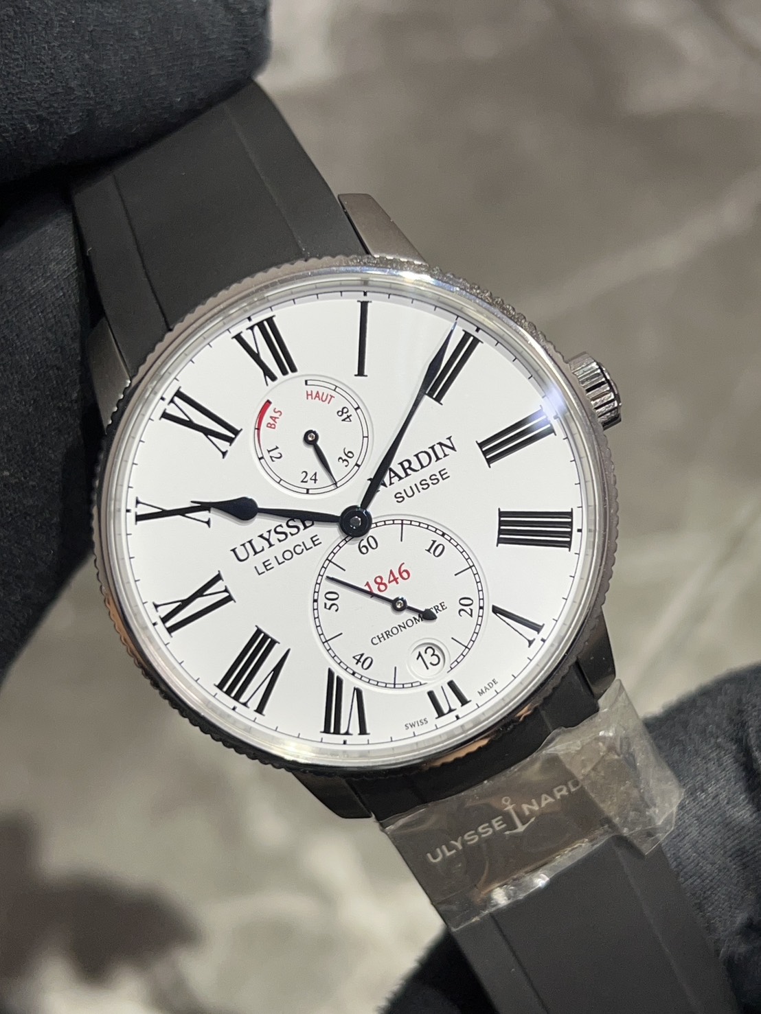 ULYSSE NARDIN(ユリス ナルダン) マリーントルピユール 【2023年4月印】【中古美品】【1183-310-3/40】