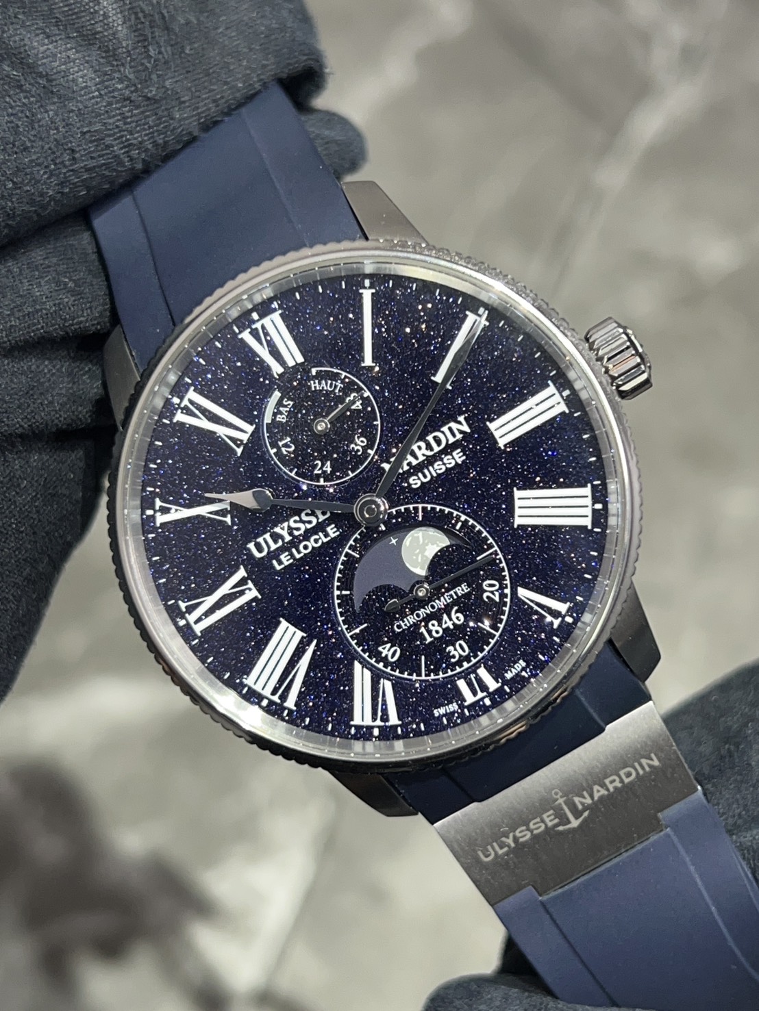 【限定300本】ULYSSE NARDIN(ユリス ナルダン) マリーン トルピユール【2024年2月印】【中古美品】【1193-310LE-3A-AVE/1A】