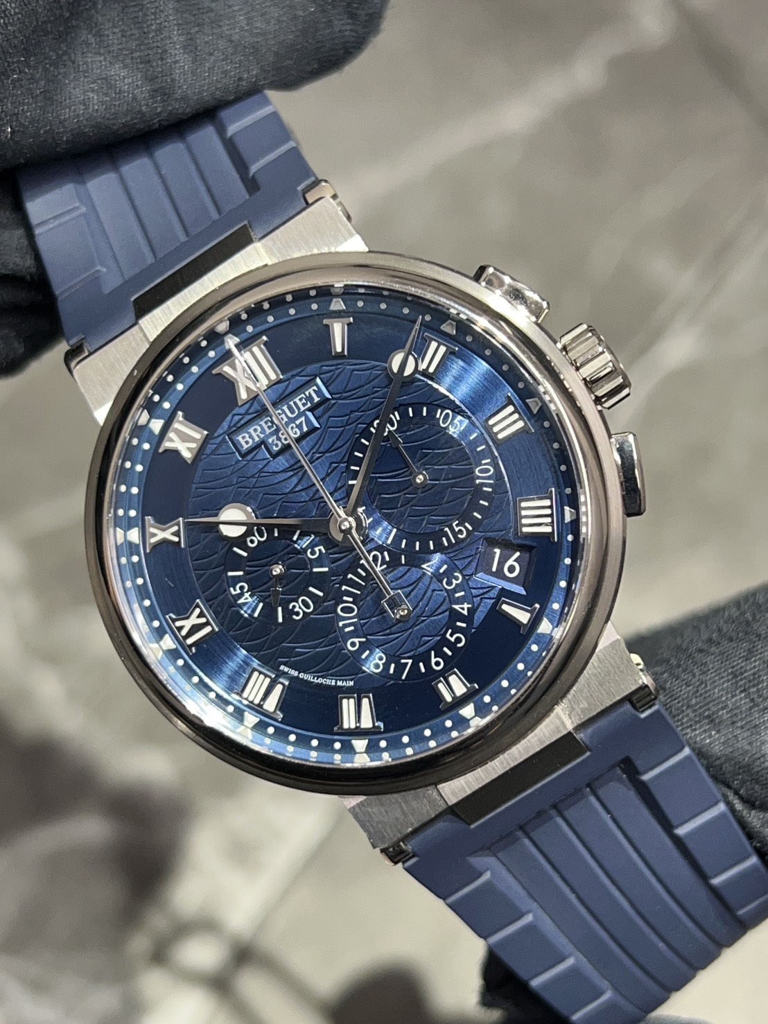 BREGUET(ブレゲ) マリーン クロノグラフ【保証書日付ブランク】【中古美品】【5527BB/Y2/5WV】