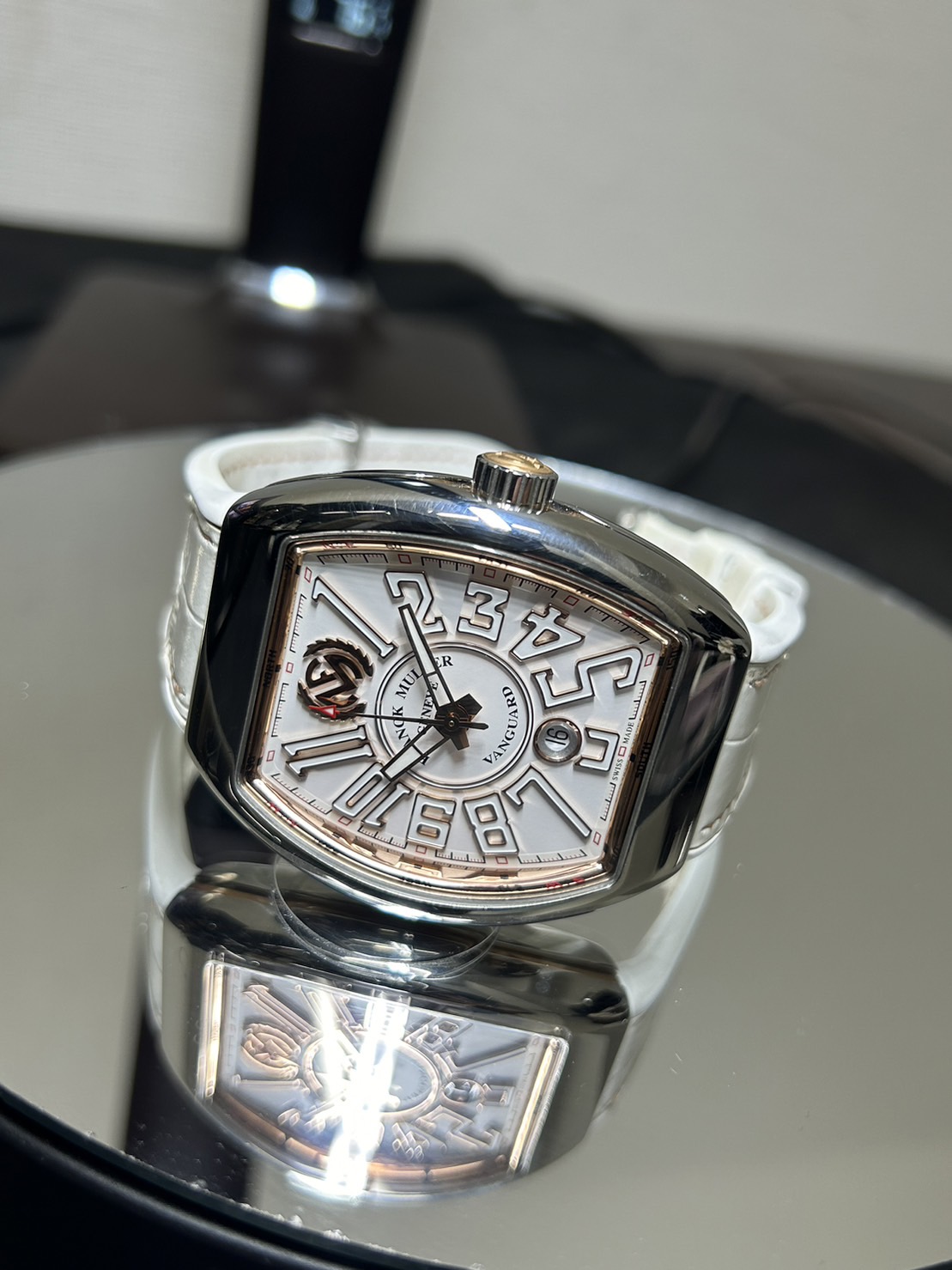 【300本限定】FRANCK MULLER(フランクミュラー)・ヴァンガード・センターセコンド【2018年4月印】【中古品】【V45SCDTSTGJ AC5N White】