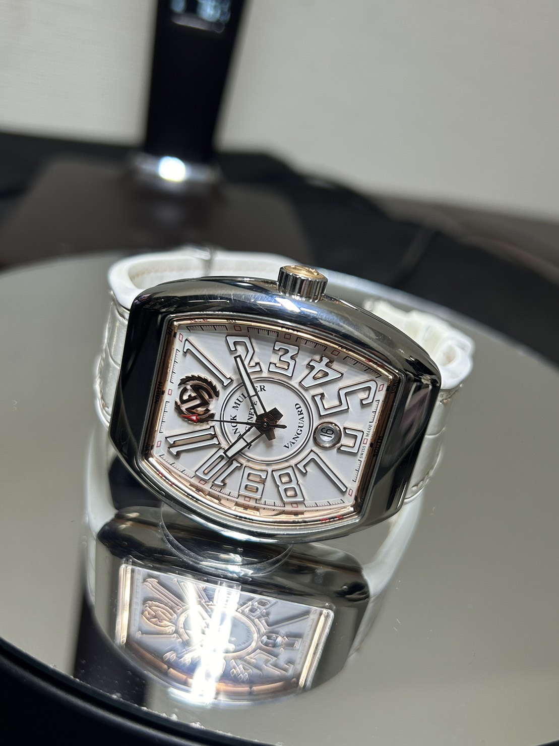 【300本限定】FRANCK MULLER(フランクミュラー)・ヴァンガード・センターセコンド【2018年4月印】【中古品】【V45SCDTSTGJ AC5N White】