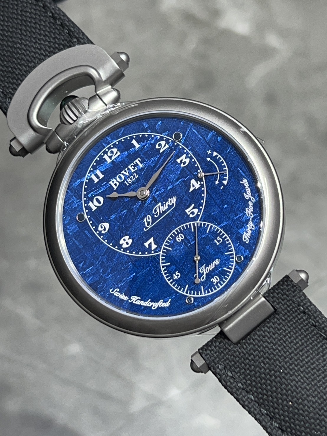 【12月25日営業終了迄の特価！（終了後は通常価格となります）】BOVET(ボヴェ) 19Thirty チタニウム メテオライト【保証書日付ブランク】【極美品】【NTT0011】